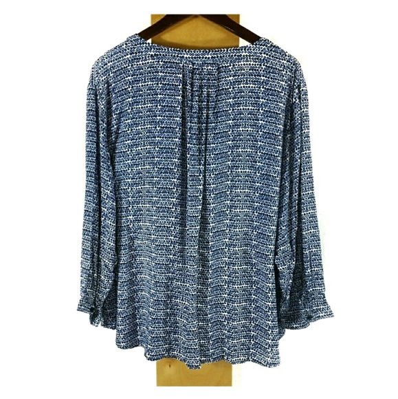 Paraphrase 3X Abstract Dot Peasant Blouse (A) - Picture 3 of 7